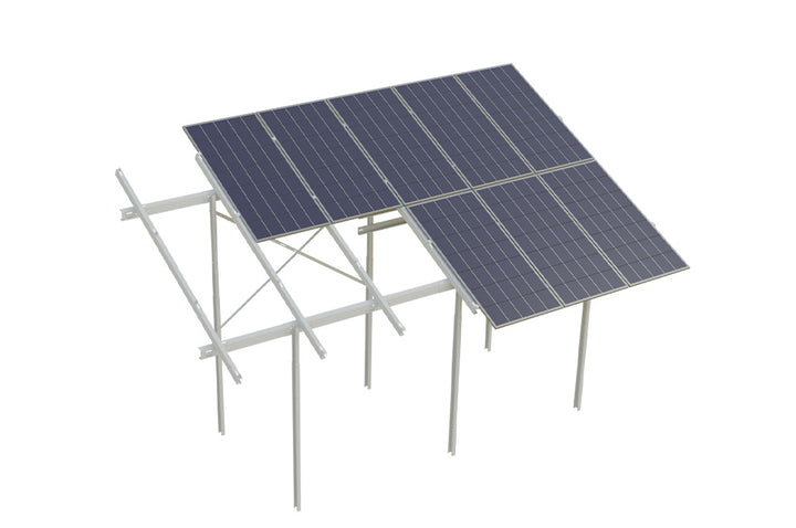Solarics Aufständerung für Freiflächen-Solaranlagen - vertikal - Komplett-SET - sofort lieferbar für 8 Module