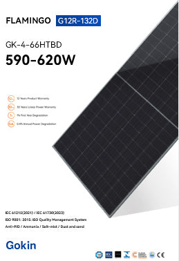 Gokin Solar Co., Ltd. - Solarmodul - Flamingo G12R-132D 590-620W GK-4-66HTBD-620M - Art. 225774