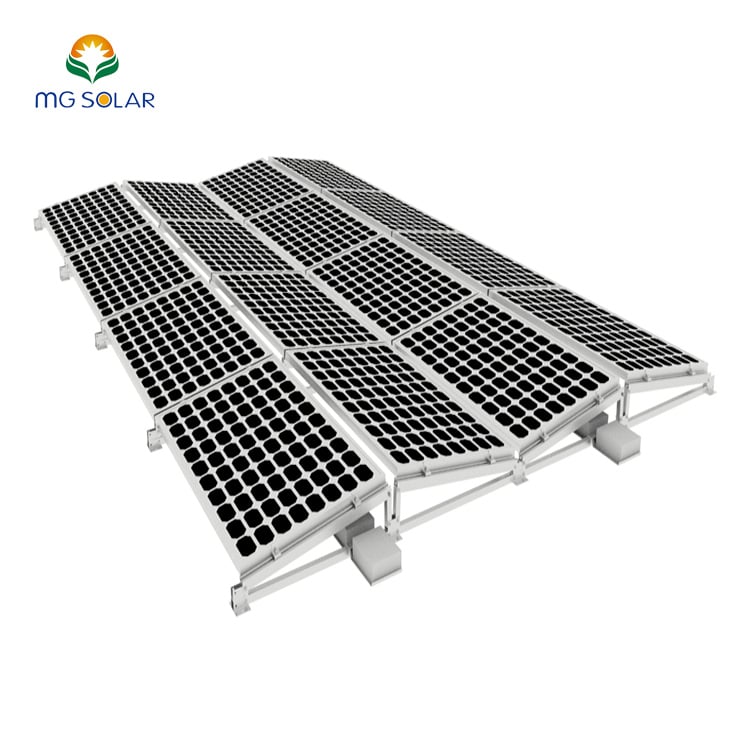 Xiamen Megan Solar Co., Ltd. - Montagesysteme - Flat Roof Solar Mounting System East-West Flat Roof Mount - Art. 6822