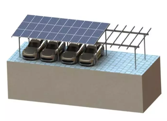 Xiamen Shuorong Solar Co., Ltd. - Montagesysteme - Four Poles Solar Carport Mounting System SR CARPOT 01 - Art. 10588