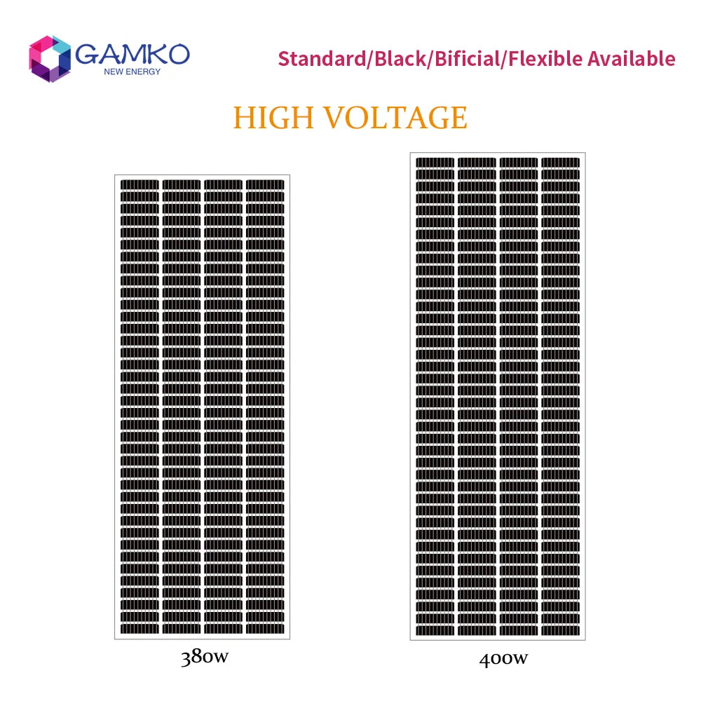 Nantong Gamko New Energy Co., Ltd. - Solarmodul - GKA210M 380-400W Black/Bifacial/Flexible 380A - Art. 214601