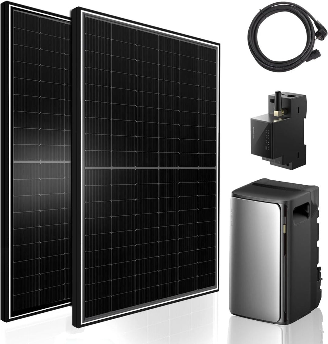 GROWATT+ ECOFLOW Balkonkraftwerk 1170W mit Ecoflow Ultra Speicher