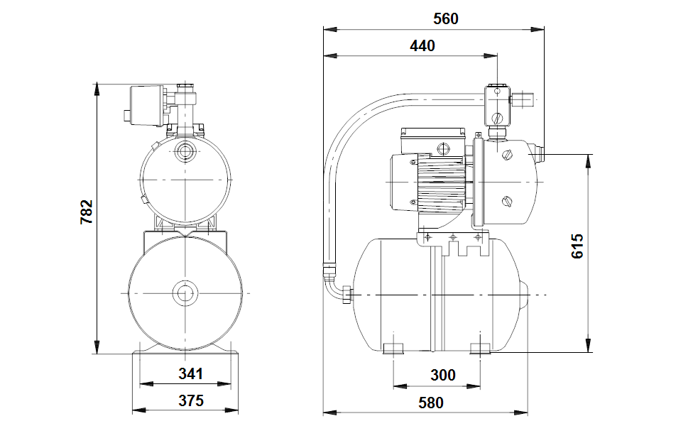 GRUNDFOS Druckerhöhungsanlage JP 6 Booster A-A-CVBP Art. 4661BQBE
