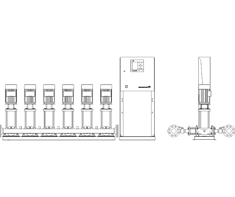 GRUNDFOS Druckerhöhungsanlage Hydro MPC-S 6 CRI 10-9 Art. 91044216