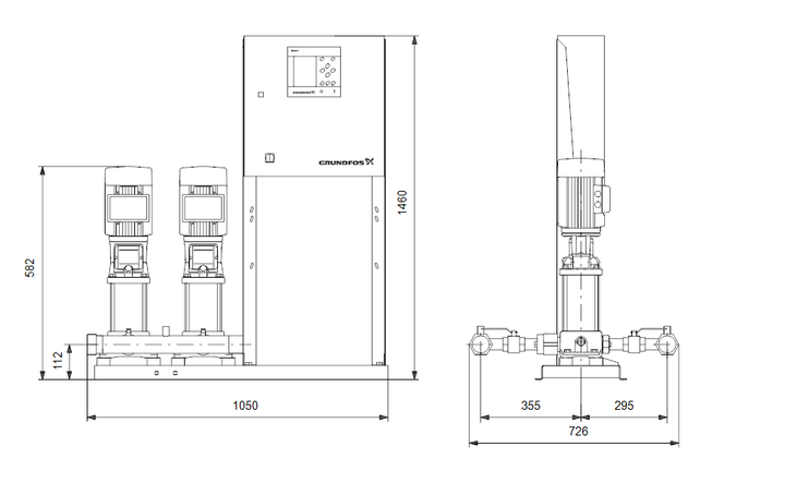 GRUNDFOS Druckerhöhungsanlage Hydro MPC-S 2 CRI 3-7 Art. 91044066