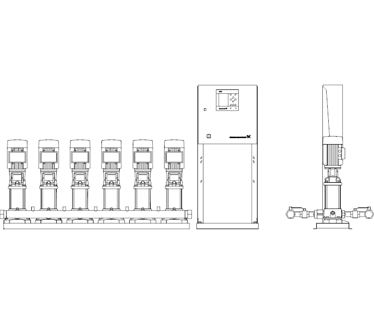 GRUNDFOS Druckerhöhungsanlage Hydro MPC-S 6 CRI3-10 Art. 91044077