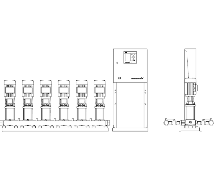 GRUNDFOS Druckerhöhungsanlage Hydro MPC-S 6 CRI3-10 Art. 91044077