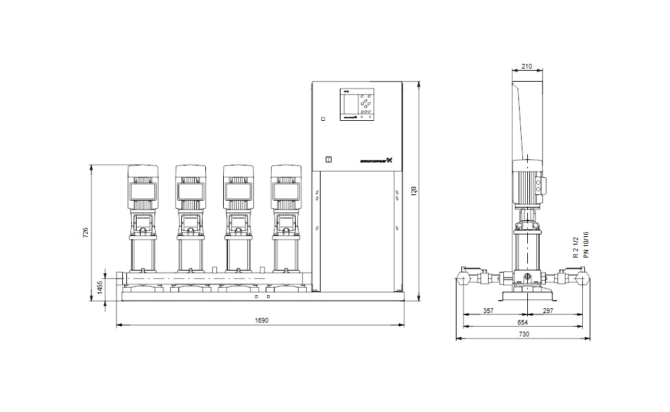 GRUNDFOS Druckerhöhungsanlage Hydro MPC-E 4 CRIE5-8 Art. 91044162