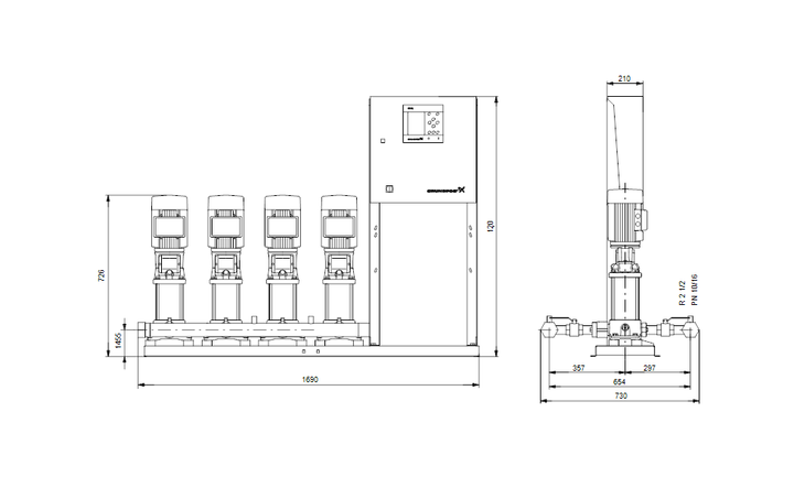 GRUNDFOS Druckerhöhungsanlage Hydro MPC-E 4 CRIE5-8 Art. 91044162