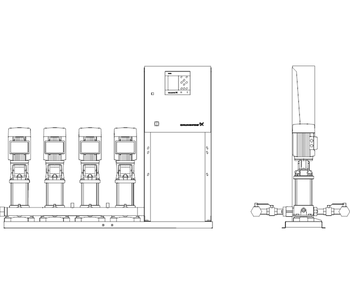 GRUNDFOS Druckerhöhungsanlage Hydro MPC-S 4 CRI 3-5 Art. 91044070