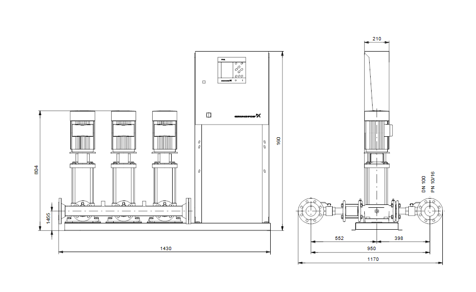 GRUNDFOS Druckerhöhungsanlage Hydro MPC-E 3 CRIE20-2 Art. 96940931