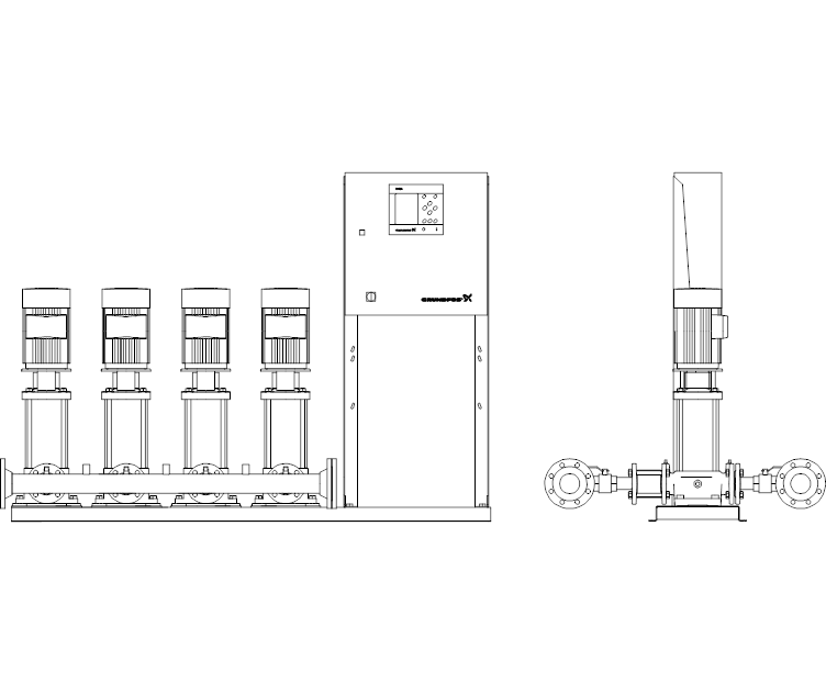 GRUNDFOS Druckerhöhungsanlage Hydro MPC-E 4 CRIE20-5 Art. 96575800