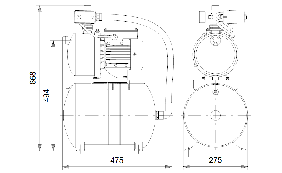 GRUNDFOS Druckerhöhungsanlage JPB 5 A-A-CVBP Art. 4651BTBB