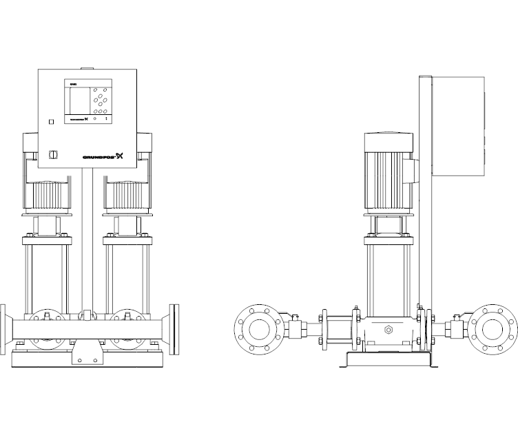GRUNDFOS Druckerhöhungsanlage Hydro MPC-S 2 CRI 20-7 Art. 91044111