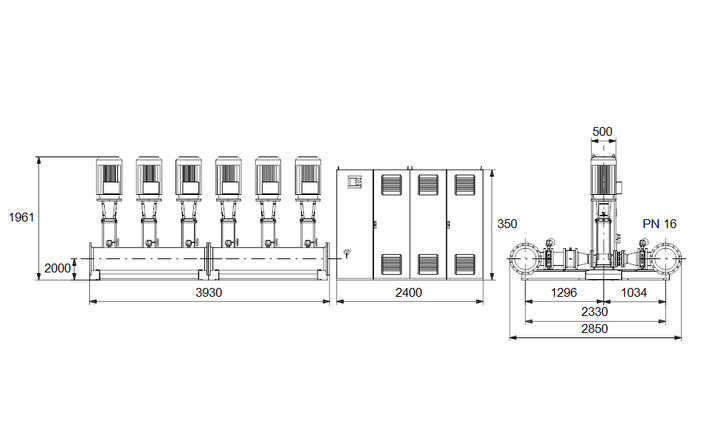 GRUNDFOS Druckerhöhungsanlage Hydro MPC-E 6 CR150-3-2 Art. 96941015