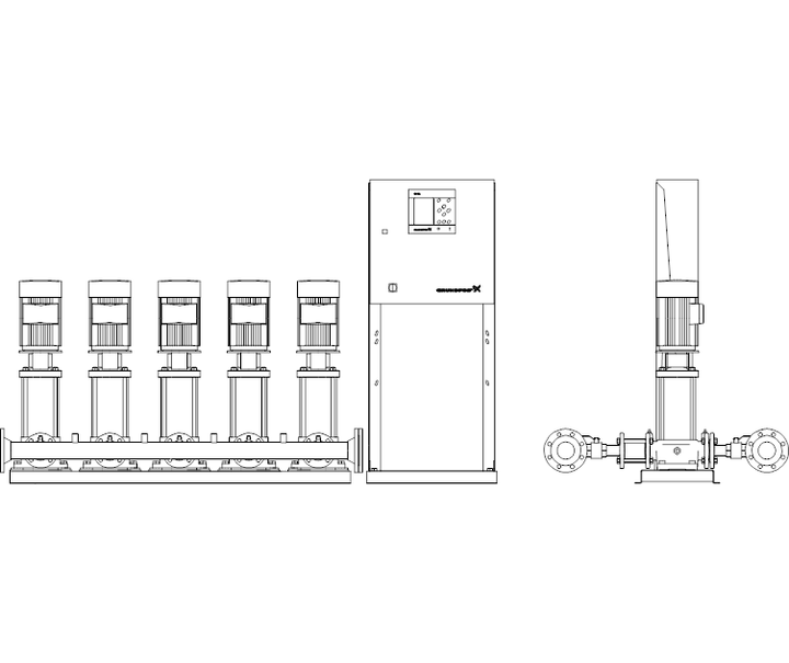 GRUNDFOS Druckerhöhungsanlage Hydro MPC-E 5 CRIE10-4 Art. 95008747