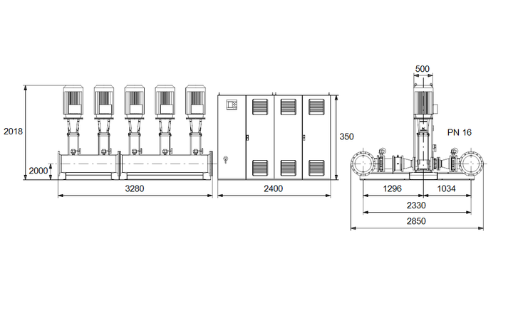 GRUNDFOS Druckerhöhungsanlage Hydro MPC-E 5 CR150-3 Art. 96941018