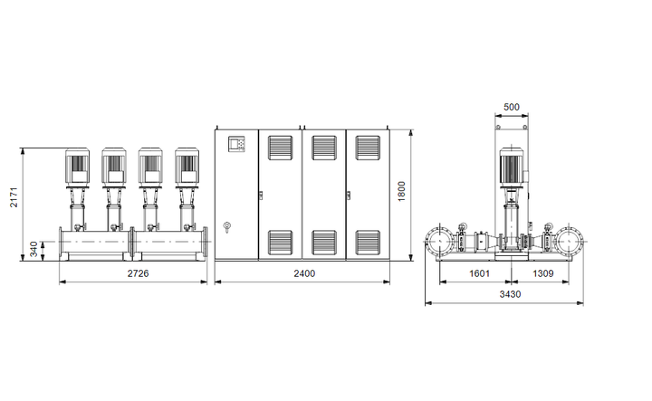 GRUNDFOS Druckerhöhungsanlage HYDRO MPC-F 4 CR150-4-1 Art. 96823519