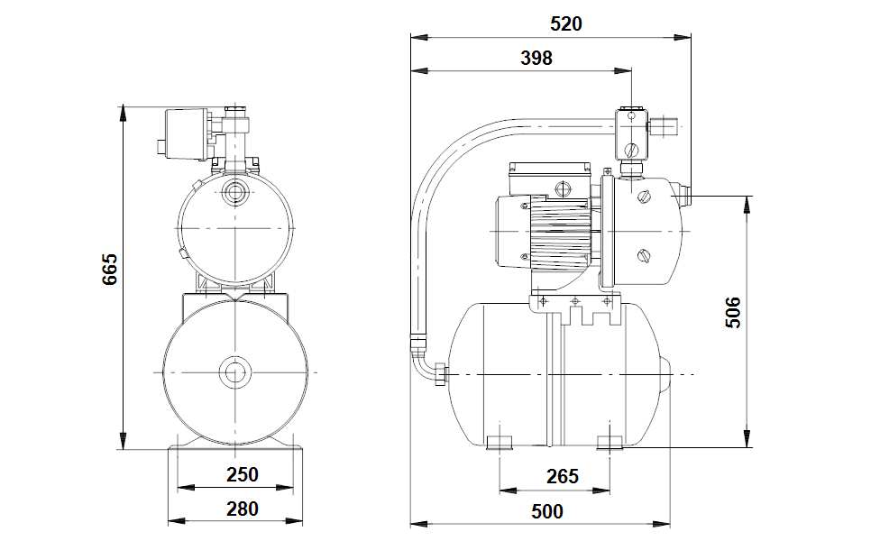GRUNDFOS Druckerhöhungsanlage JP 6 Booster A-A-CVBP Art. 4661BPBE