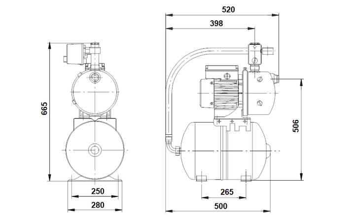 GRUNDFOS Druckerhöhungsanlage JP 6 Booster A-A-CVBP Art. 4661BPBE