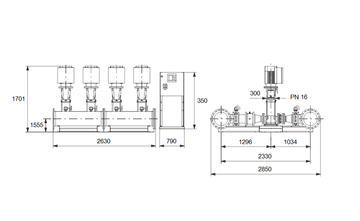 GRUNDFOS Druckerhöhungsanlage Hydro MPC-E 4 CRE150-2-1 Art. 96823554