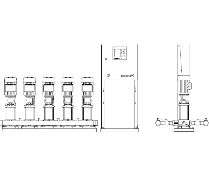 GRUNDFOS Druckerhöhungsanlage Hydro MPC-S 5 CRI3-7 Art. 91044073