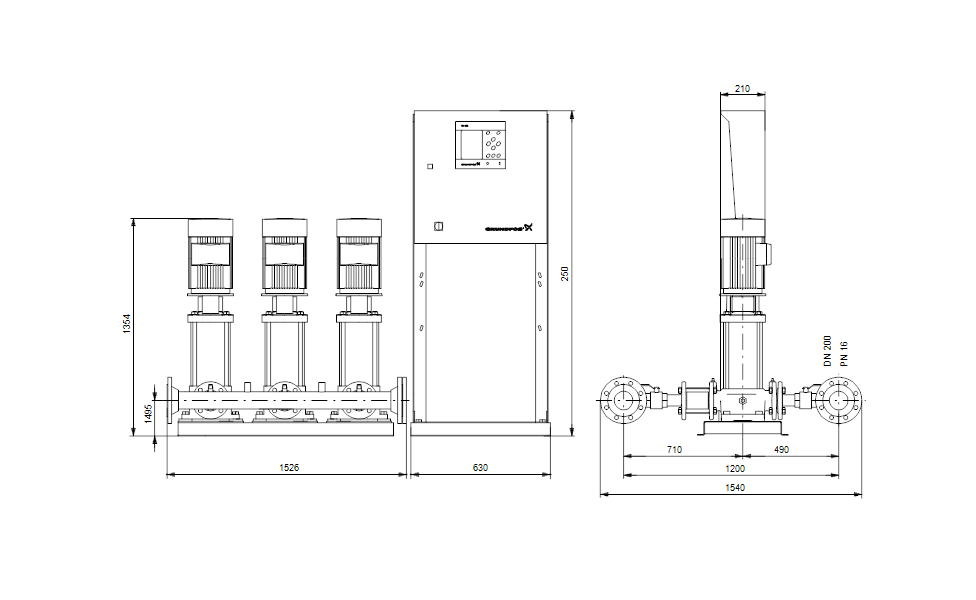 GRUNDFOS Druckerhöhungsanlage Hydro MPC-E 3 CRE90-2 Art. 96940972