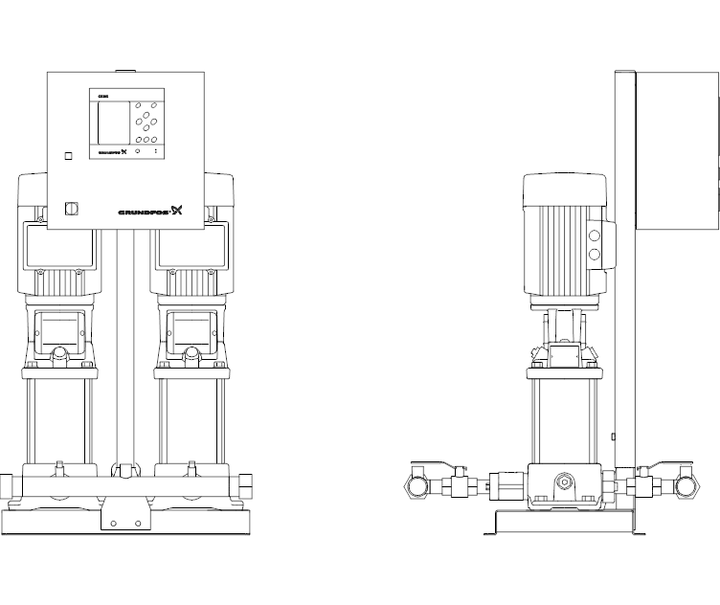 GRUNDFOS Druckerhöhungsanlage Hydro MPC-E 2 CRIE3-10 Art. 96575766