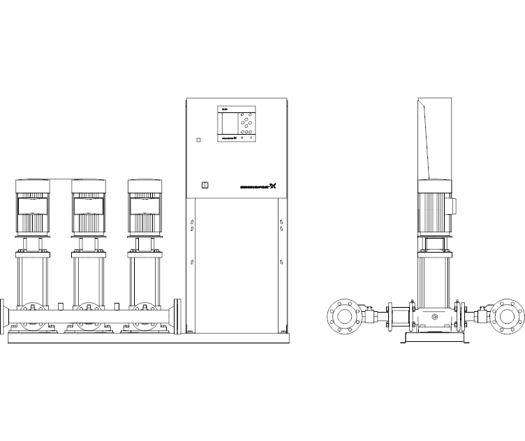 GRUNDFOS Druckerhöhungsanlage Hydro MPC-E 3 CRIE20-5 Art. 96575791