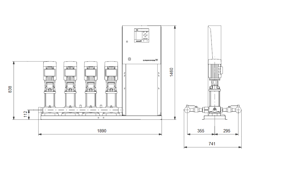 GRUNDFOS Druckerhöhungsanlage Hydro MPC-S 4 CRI 5-10 Art. 91044087