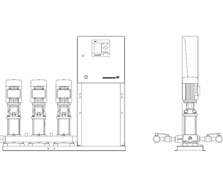 GRUNDFOS Druckerhöhungsanlage Hydro MPC-E 3 CRIE3-15 Art. 91044147