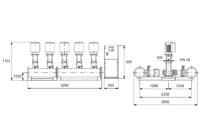 GRUNDFOS Druckerhöhungsanlage Hydro MPC-E 5 CRE150-2-1 Art. 96941010