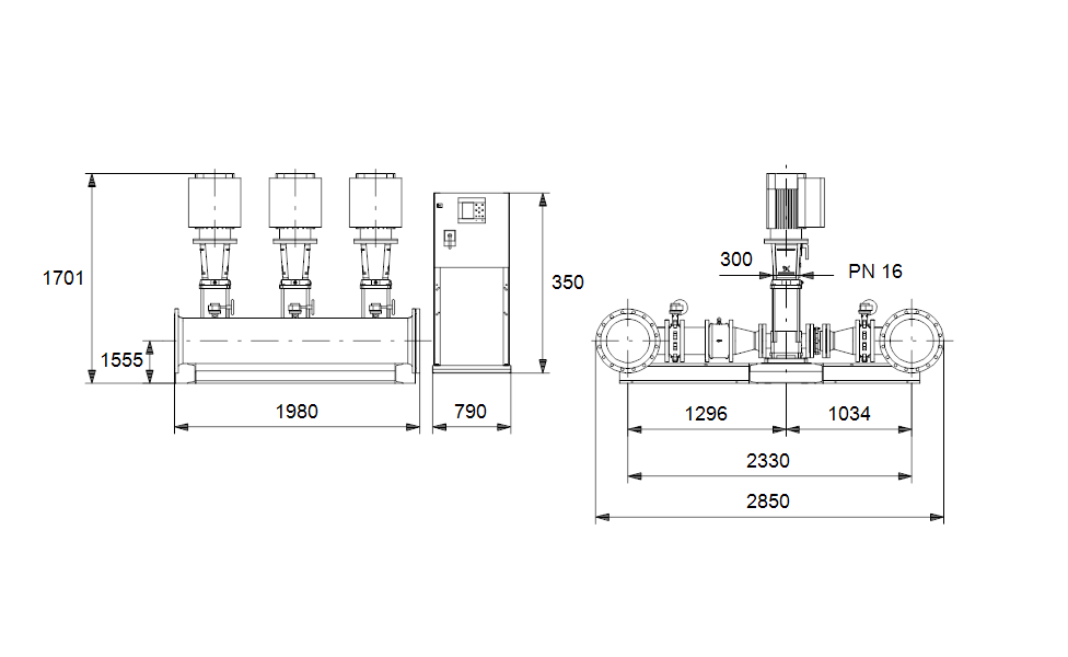 GRUNDFOS Druckerhöhungsanlage Hydro MPC-E 3 CRE150-2-1 Art. 96823551