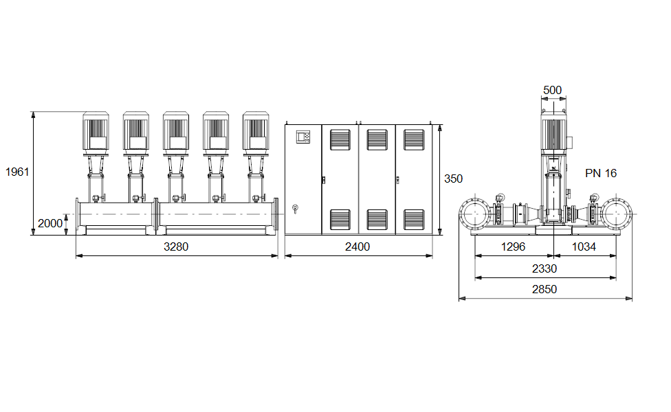 GRUNDFOS Druckerhöhungsanlage Hydro MPC-E 5 CR150-3-2 Art. 96941014