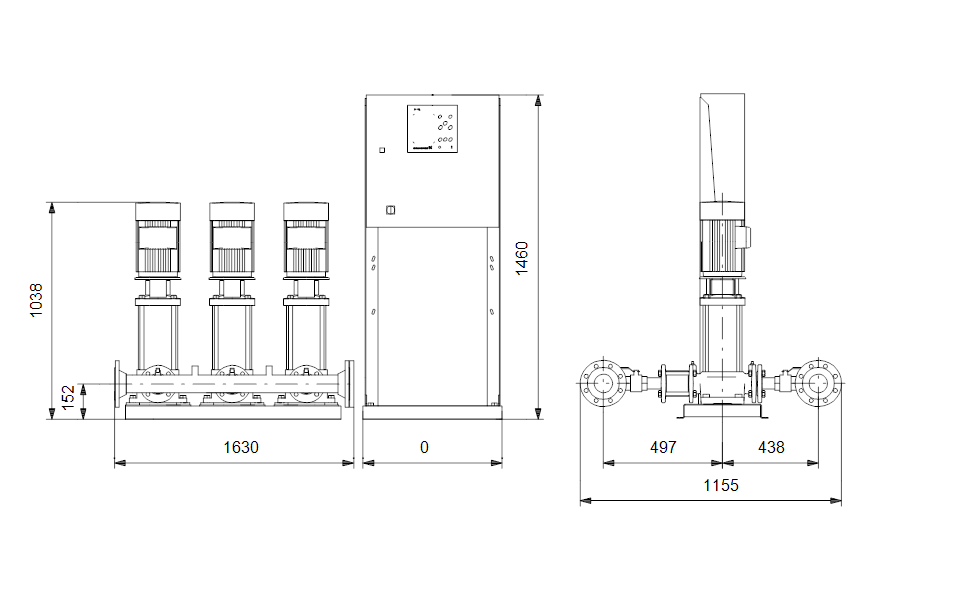 GRUNDFOS Druckerhöhungsanlage Hydro MPC-S 3 CRI 20-5 Art. 96575872