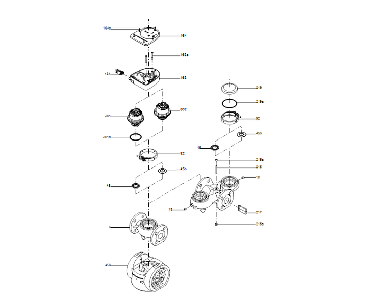 GRUNDFOS Nassläufer Umwälzpumpe MAGNA1 25-100 - Art. 99221214