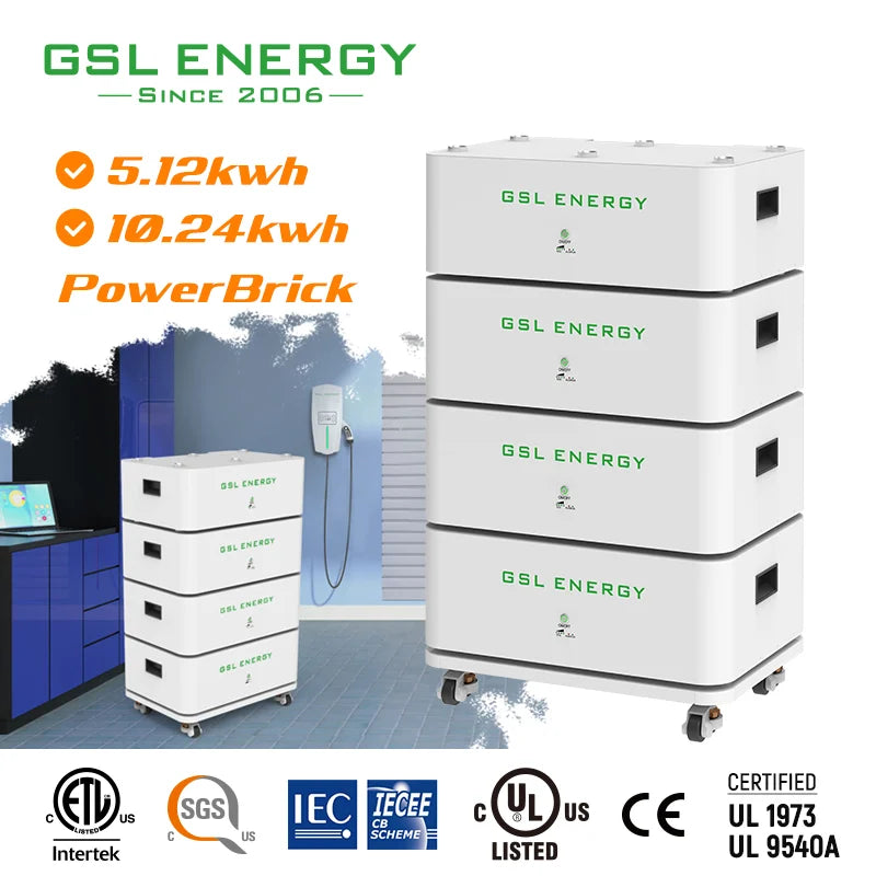 Shenzhen GSL Energy Co., Ltd. - Speicher - GSL 5/10kWh 51.2 100Ah/200Ah Stacking Lithium B... GSL-5000U-5KWH - Art. 19308