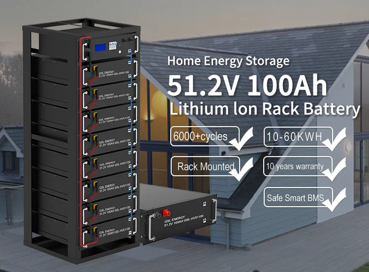 Shenzhen GSL Energy Co., Ltd. - Speicher - GSL ENERGY HV 204-614V LiFePO4 Battery GSL51100 - Art. 30508