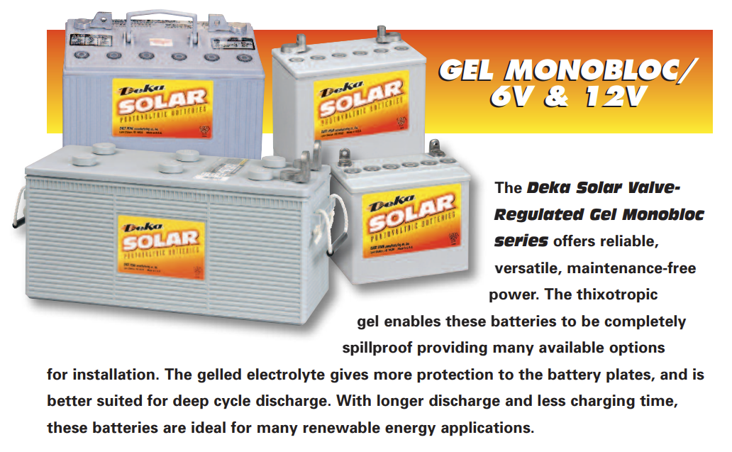 East Penn Manufacturing Company, Inc. - Speicher - Gel-Monobloc (0919) 8G5SHP - Art. 22656