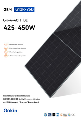 Gokin Solar Co., Ltd. - Solarmodul - Gem G12R-96D 425-450W GK-4-48HTBD-435M - Art. 225783