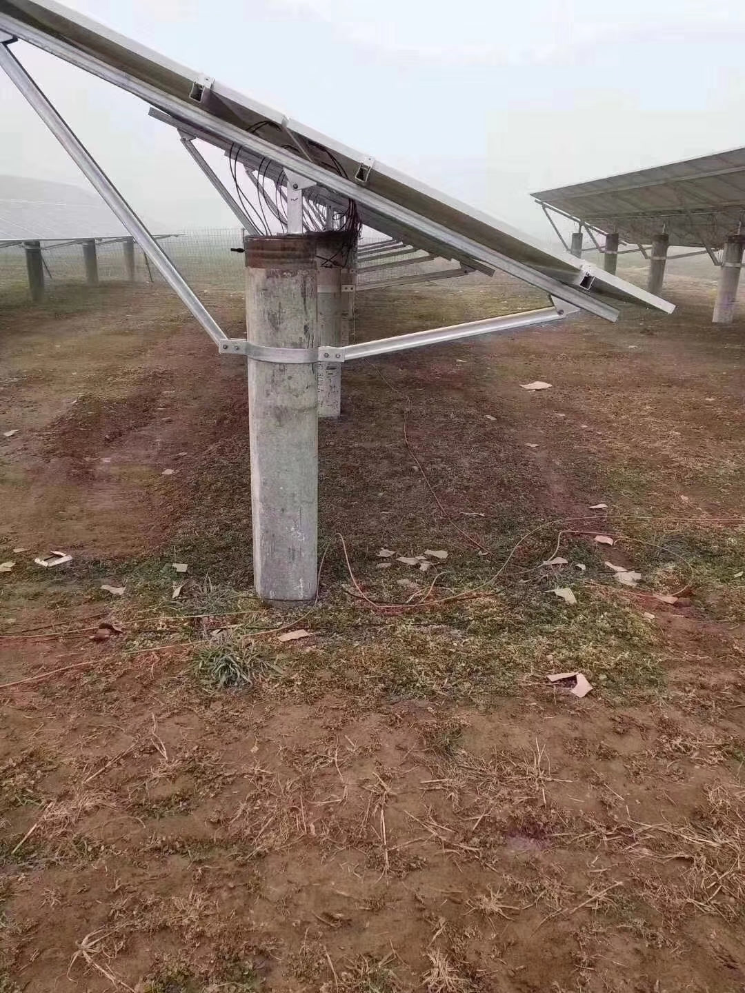 Tianjin Qianyicheng Iron and Steel Co., Ltd. - Montagesysteme - Ground Mounting System - Single Pole Ground Mounting System - Single Pole - Art. 7584