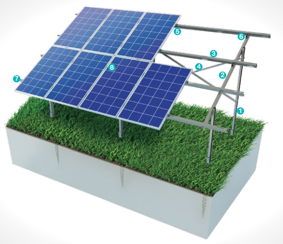 Kiraç Metal Ürünleri San. ve Tic. Ltd. Şti. - Montagesysteme - Ground Screwed Steel Mounting System KPT3 - Art. 8829