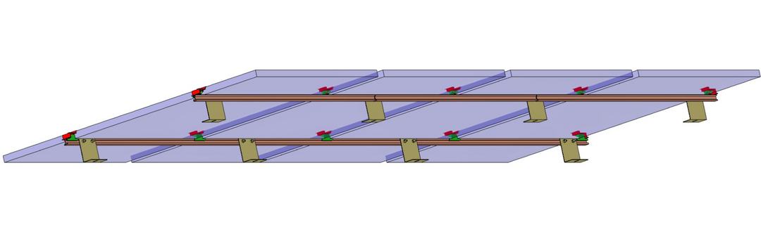 Techno FAB - Montagesysteme - HDG Structure for RCC Slope / Asbestos Roof HDG Structure for RCC Slope / Asbestos Roof - Art. 10546