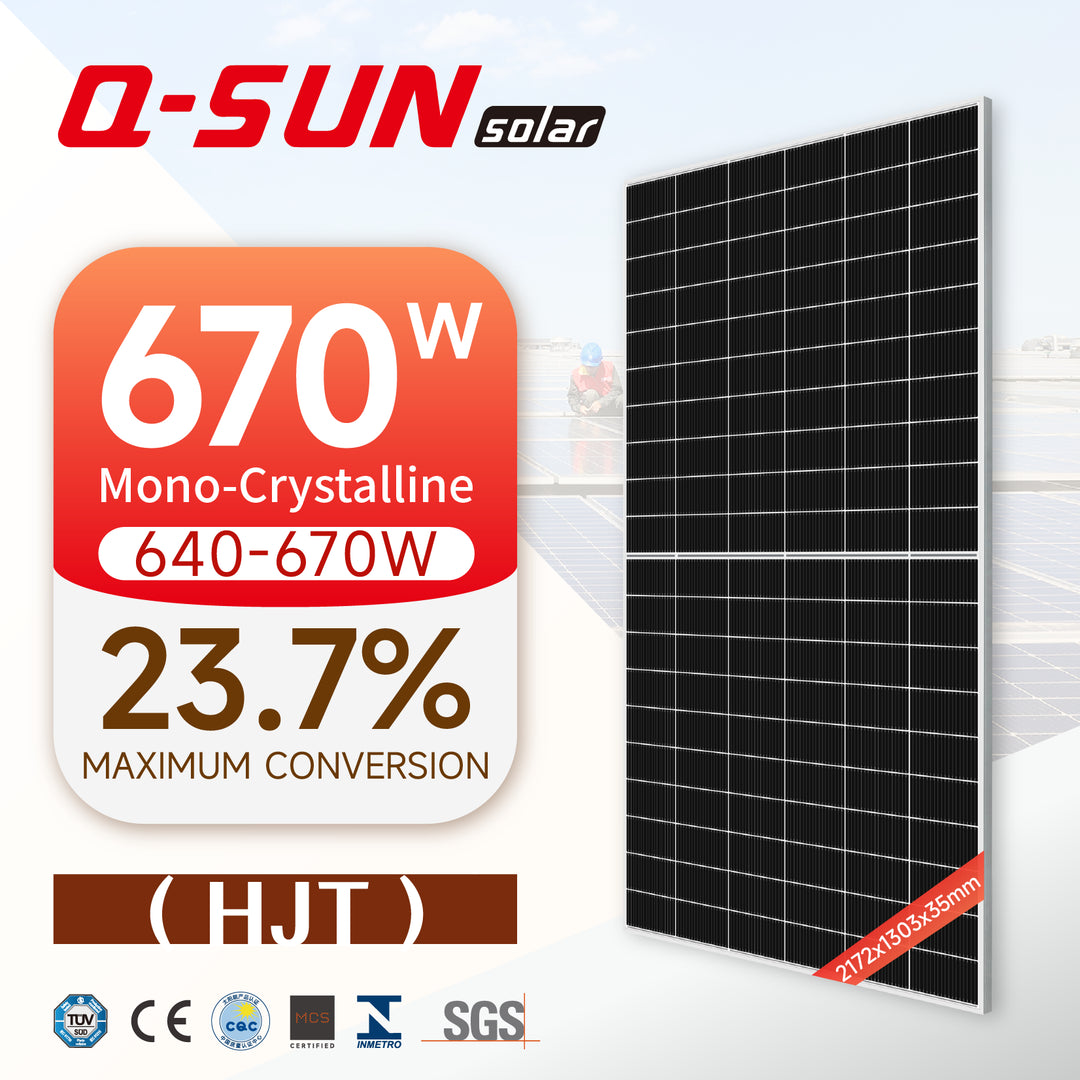 Q-SUN Anhui Co., Ltd - Solarmodul - HJT 640-670W H type qrystal Mono-Crystal QNHJT660 - Art. 222993