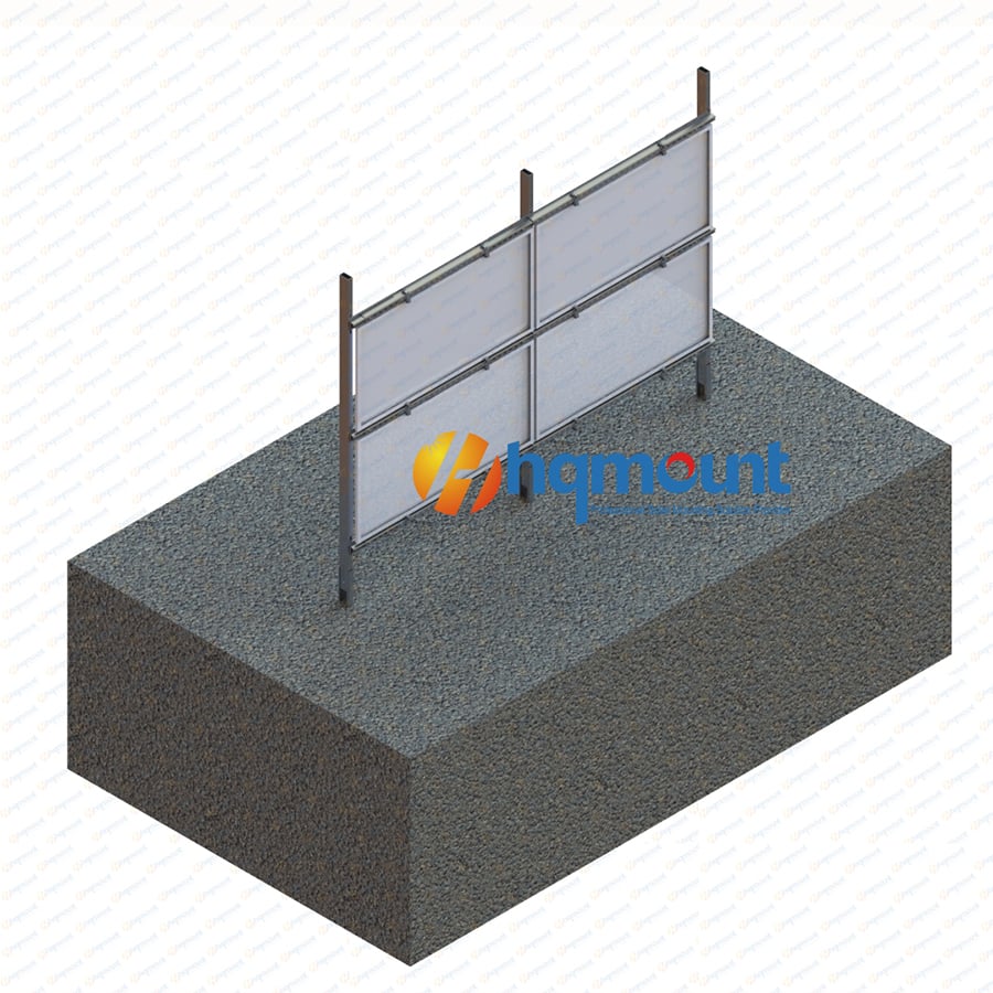 Xiamen HQ Mount Tech Co., Ltd - Montagesysteme - HQ-GT5 Solar Vertical Ground Mount HQ-GT5 - Art. 9752