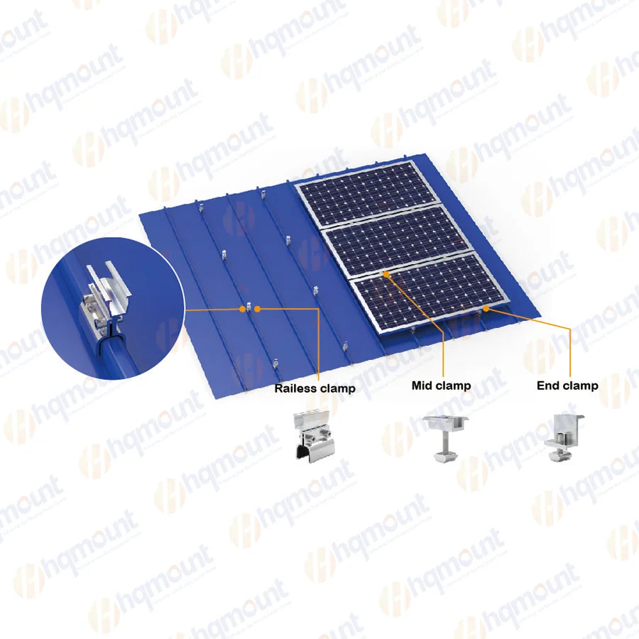 Xiamen HQ Mount Tech Co., Ltd - Montagesysteme - HQ-SS01 Solar Standing Seam Roof Clamp Brackets... HQ-SS01 - Art. 9443