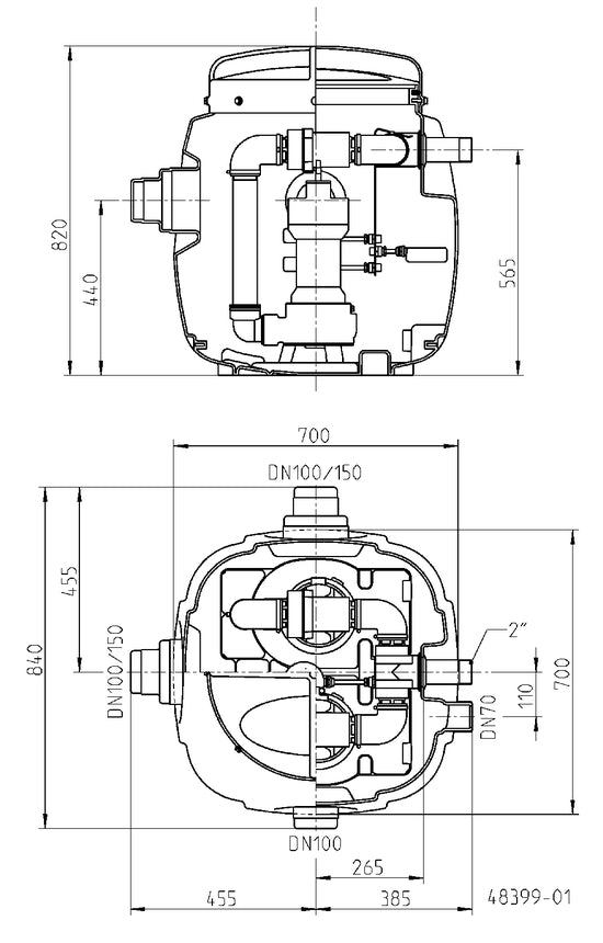 JUNG PUMPEN Überflurbehälter Hebefix 200-32 - Art. JP48188