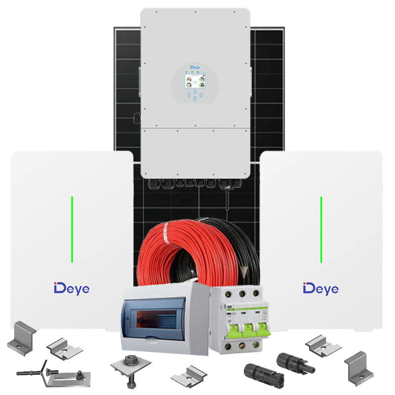 Hybrid Solaranlage 10 kW Deye+LONGI (Wechselrichter-10kW, Panels-10.12kW, Batterie-21.28kWh)