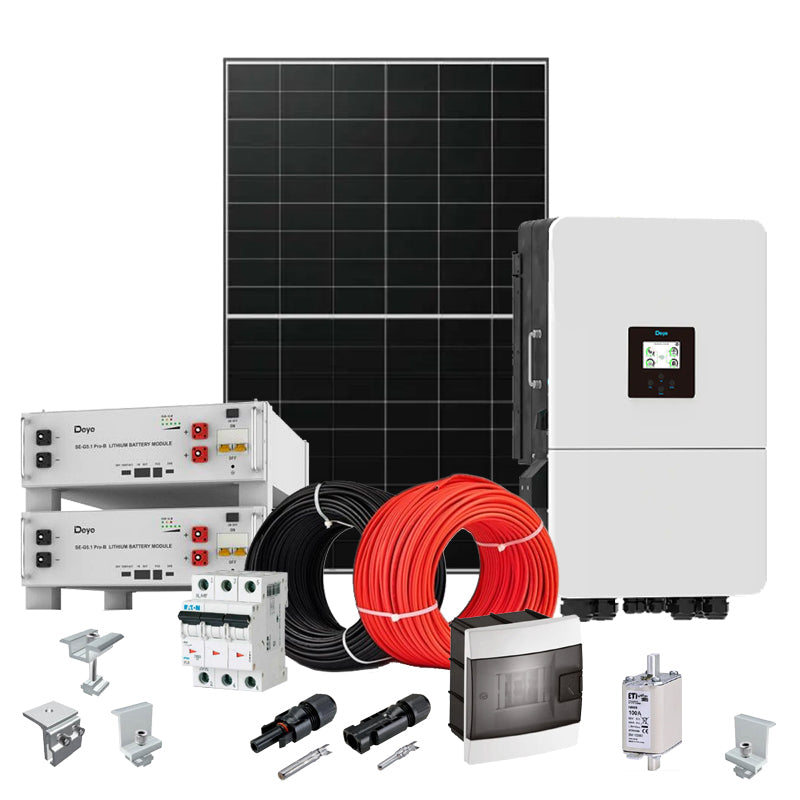 Hybrid Solaranlage 20 kW Deye+LONGI (Wechselrichter-20kW, Panels-20.24kW, Batterie-10.24kWh)
