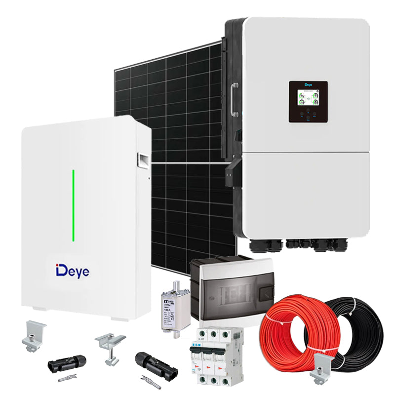 Hybrid Solaranlage 20 kW Deye+LONGI (Wechselrichter-20kW, Panels-20.24kW, Batterie-10.64kWh)